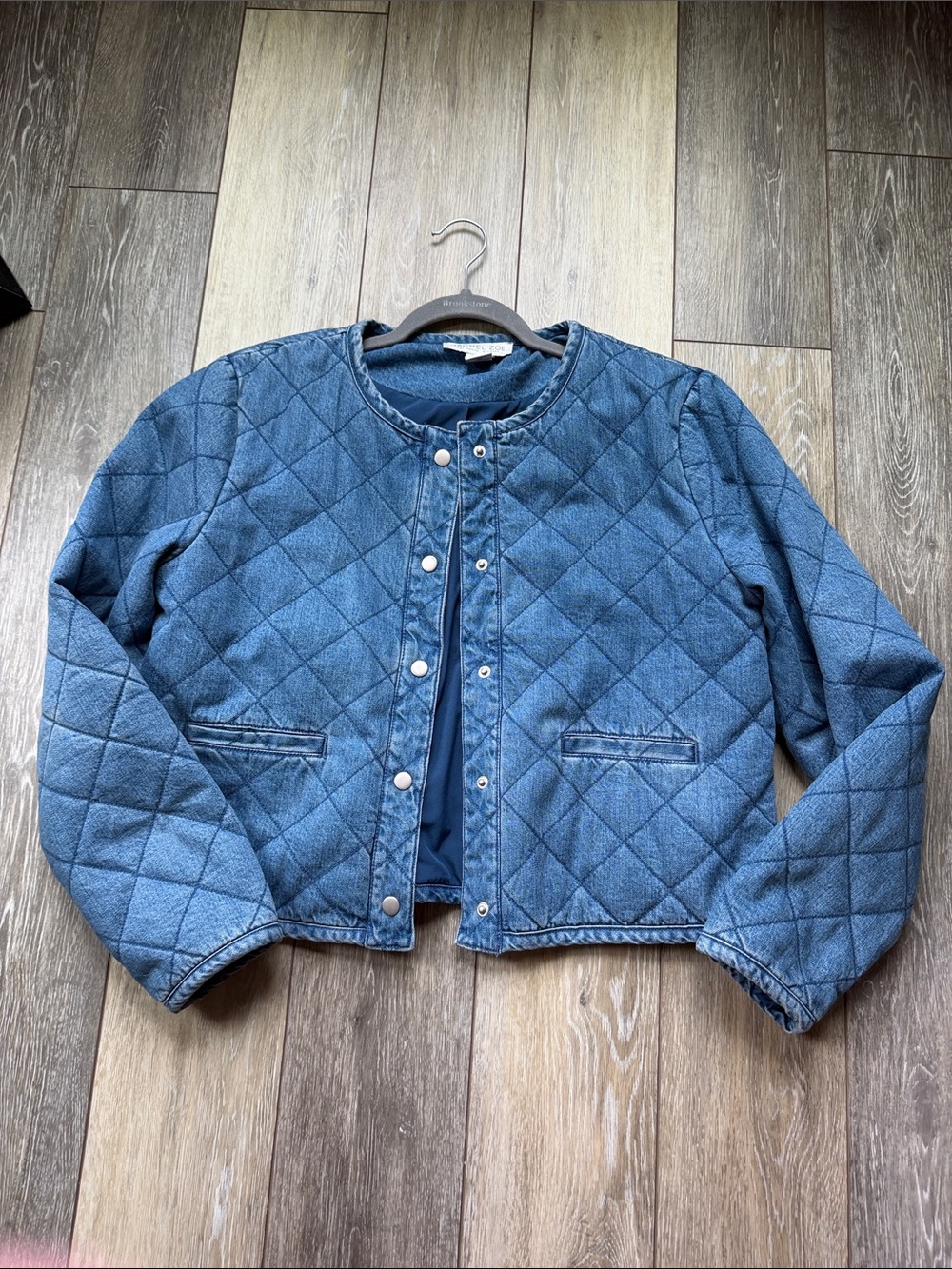 Rachel Zoe Quilted Denim Jacket - Blue Wash